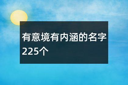 有意境有内涵的名字225个